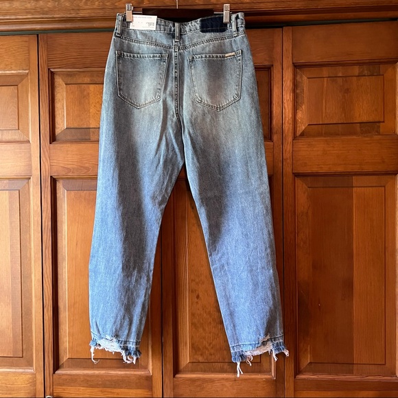 NWT Insane Gene High Rise Distressed Girlfriend Jeans-27 - Picture 5 of 13